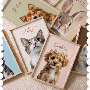 Custom Pet Portrait, Dog Portrait, Cat Portrait, Pet Portrait From Photo, Custom Dog Portrait, Gift For Her Gift for Dog
