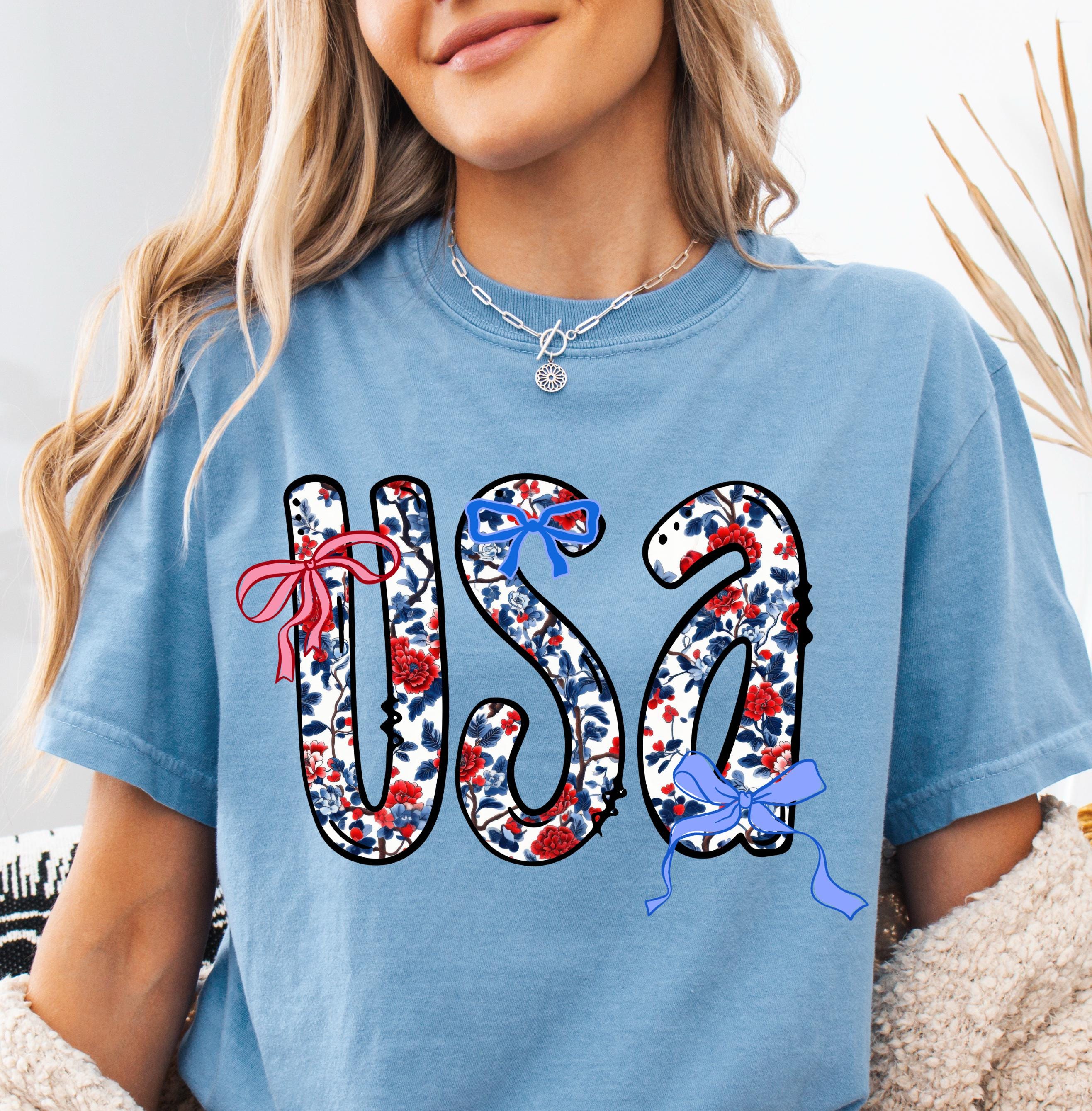 4th of July PNG Patriotic & Retro America Clipart, Memorial Day and Girly USA 1776 Preppy Coquette Designs, USA png