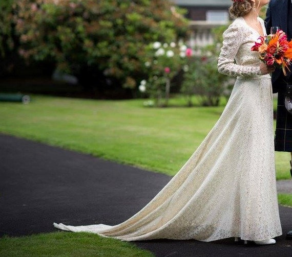 Genuine Edwardian vintage wedding dress, antique 1