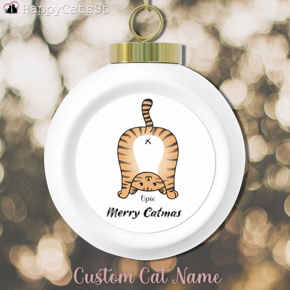 Discover Personalized Cat Ornament Kittens Christmas Ball Ornament
