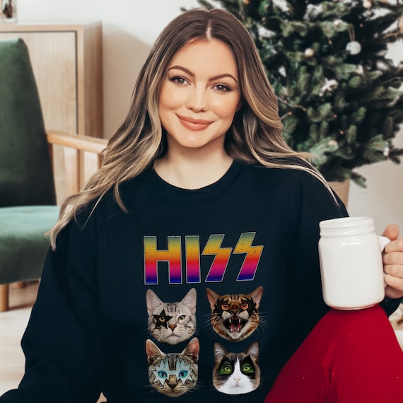 Hiss T-Shirt Cats Kittens Rock And Roll Band Funny T-Shirt Hiss T-Shirt Cats Kittens Rock And Roll Band Funny T-Shirt