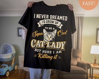 Camiseta divertida para amantes de los gatos: un regalo genial para los amantes de los gatos