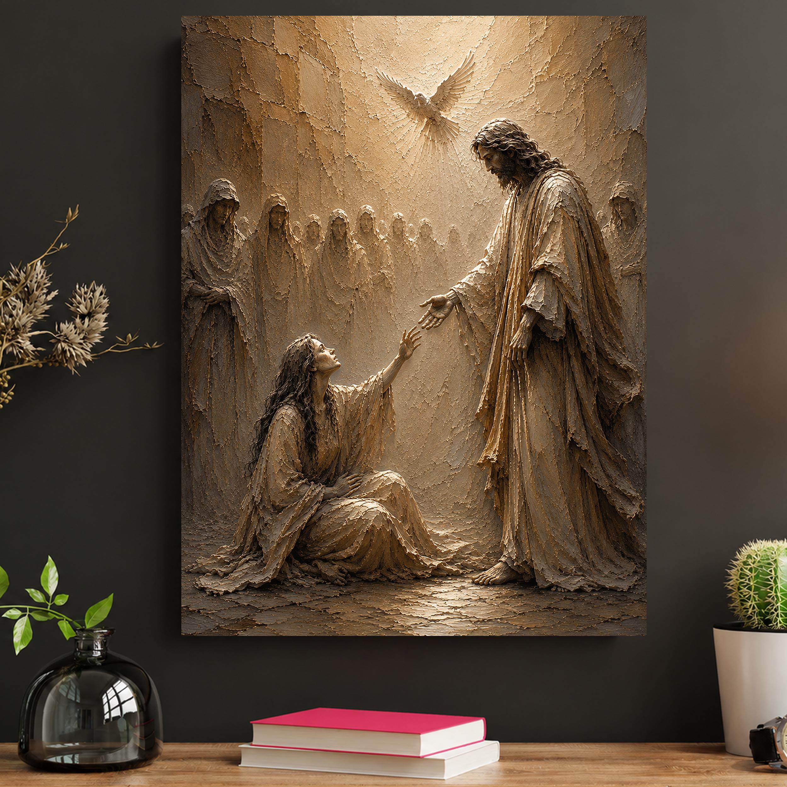 Jesus Mary Magdalene Canvas Print - Religious Christian Wall Art ...