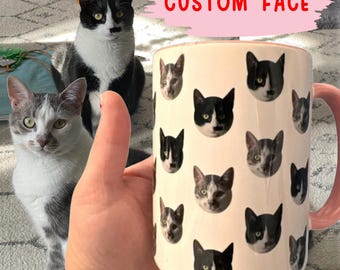 Taza personalizada con retrato de mascota: taza de café personalizada con gato o perro