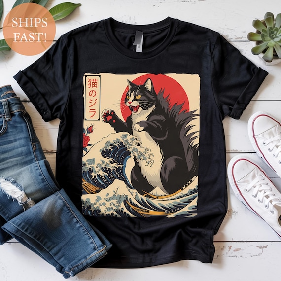 tシャツ COMIC PRINT TEE レディース Unisex Cartoon T-Shirts Harajuku Kawaii Cat Letter Printed