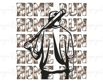 Home Run Baseball PNG - Leopard Baseball PNG Sublimation Download - Baseball Bat PNG - Baseball Game Day Png - Baseball Printable