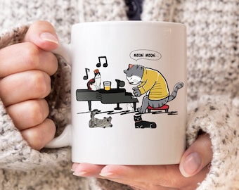 Freddie Purrcury Mug - Don't Stop Meow - Funny Cat Mug - Rock Lovers Gifts