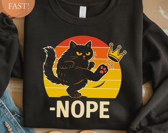 Camiseta con el gato "No Kings": divertida camiseta con meme político