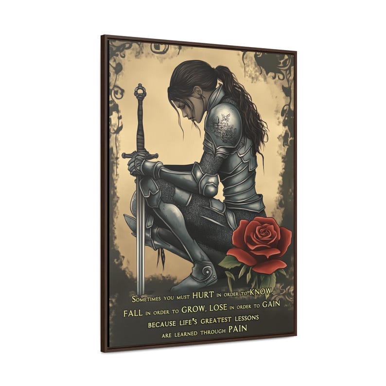 Warrior Woman Inspirational Wall Art Strength, Growth, Resilience