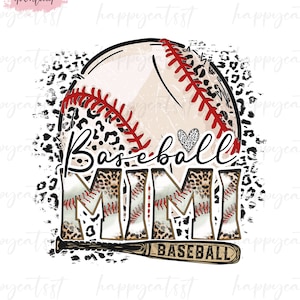 Baseball Mimi Leopard Heart PNG - Baseball Cheetah Background PNG - Mimi Png - Baseball Sublimation Design Download - Game Day PNG Cut File