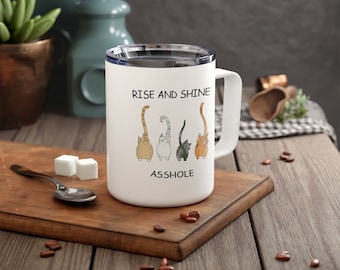 Mug sarcastique avec les fesses de chat - Cadeau fantaisie amusant, 10 oz