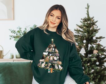Cat Christmas Tree Sweatshirt – Meowy Christmas Tee