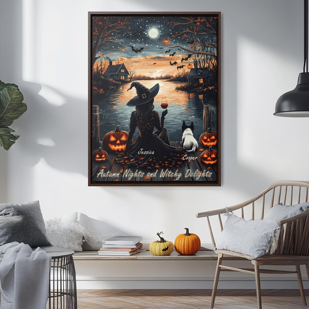 Custom Personalized Witch Canvas - Halloween Gift For Friends - If You Wanna Be My Lover main image 1