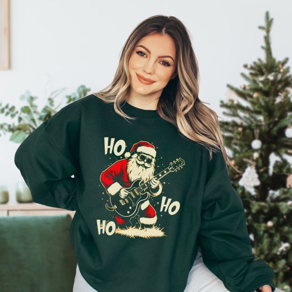 Funny Santa Playing Guitar Tshirt Christmas Gift T-Shirt Funny Santa Playing Guitar Tshirt Christmas Gift T-Shirt