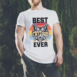 Cat Dad Retro Vintage - Best Cat Dad Ever Sweatshirt - Cat Dad Sweater - Cat Daddy Shirts - Cat Gifts For Men - Cat Dad Gifts