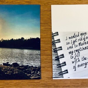 10 Pack/Maine heart rock postcard