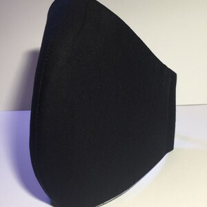 Black Face Mask w/ gray lining