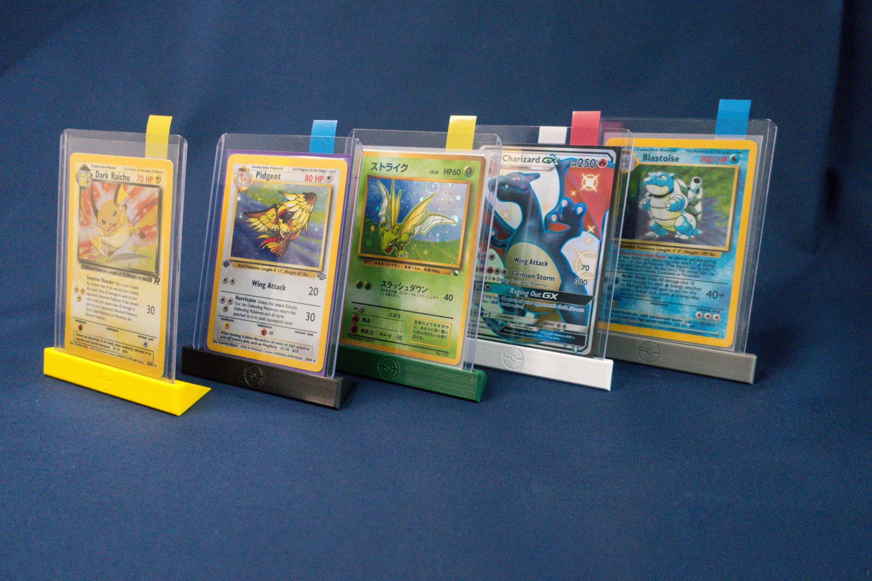 5 x Support de porte-carte Pokémon, supports d’affichage de cartes  Toploader Pokémon imprimés en 3D