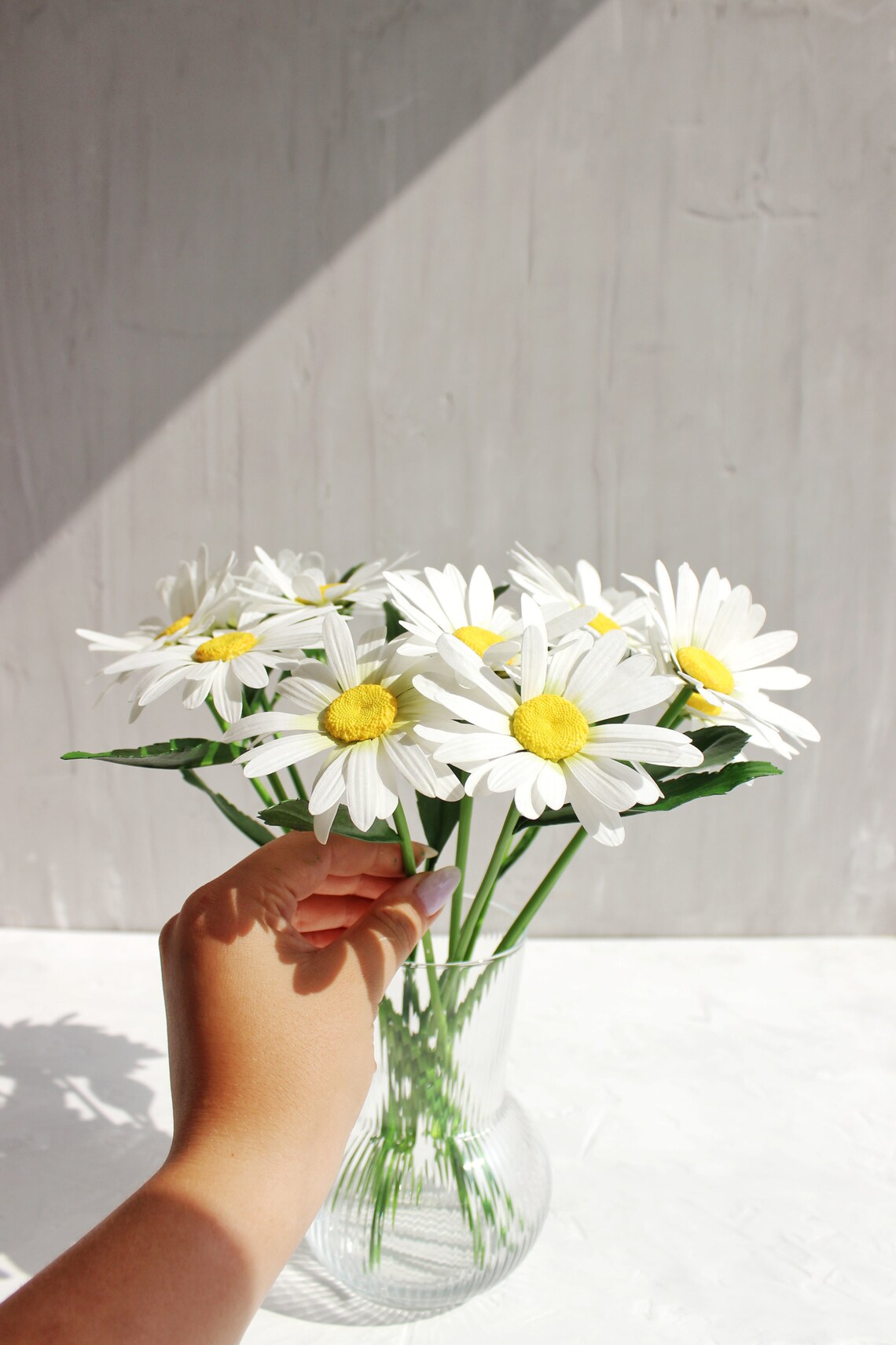 Artificial daisy flowers faux plant fake wildflowers Etsy