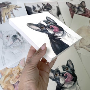 Ready to hang portrait, Custom Dog Portrait, Custom Watercolor Pet Portrait From Photo, Original Art, Pet Memorial, Animal Portrait Pet loss