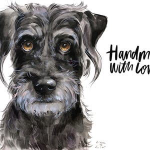 Ritratto di cane personalizzato da foto, Pit Bull, Pastore australiano, Schnauzer, Shih Tzu, Labrador Retriever, Dipinto personalizzato per cani, Collie, Husky
