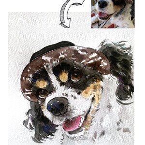 Ritratto di cane personalizzato, regalo per amanti dei cani, acquerello personalizzato per cani, ritratto di un animale domestico in una corona di fiori, ritratto commemorativo, animale domestico in perdita