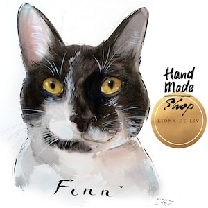 Custom Watercolor Pet Portrait: Dog, Cat, Animal Painting, Pet Memorial Gift