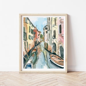 Venice Print, Venice Painting, Venice Art Print, Travel Print, Italy Wall Decor, Venice Wall Art, Italy Wall Art, Italy Cityscape, Italy Art