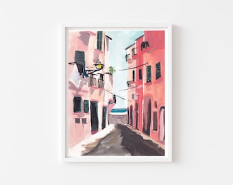 Portofino Poster, Portofino Print, Italy Art Print, Travel Wall Decor, Italian Seaside, Amalfi Coast Art, Cinq Terre Decor