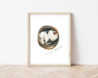 BBQ Pork Bun Art Print | Hong Kong Street Food, Dim Sum Poster