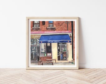 Toronto Wallace Espresso Print | Toronto Cafe Wall Art | Wallace Espresso Toronto Art | Toronto Coffee Shop Illustration