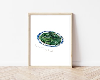 Gai Lan Chinese Broccoli Art Print | Hong Kong Street Food Dim Sum Poster