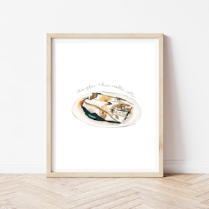 Rice Noodle Print, Dim Sum Poster, Hong Kong Street Food, Food Art Print, Food Poster, Kitchen Decor, Gift for Foodies