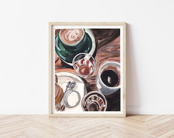 Coffee Art - Coffee Wall Art, Coffee Print Poster, Kitchen Wall Art, Coffee Art Prints