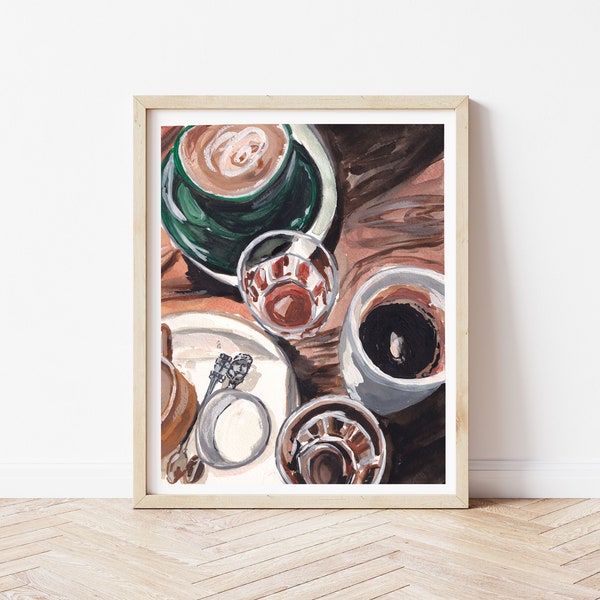 Coffee Art - Coffee Wall Art, Coffee Print Poster, Kitchen Wall Art, Coffee Art Prints