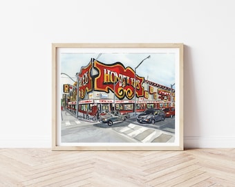 Toronto Honest Eds Print | Toronto Landmark Wall Art | Annex Toronto Architecture Print | Toronto Cityscape Art | Toronto Gift