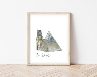Grabado del Louvre de París / Grabado de monumentos franceses, Edificio de París, París, Francia