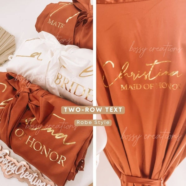 PERSONALIZED ROBE - Add-on service for Bridesmaid Proposal Boxes and Party Favor Gifts by Bossy Creations.