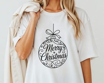 Merry Christmas Ornament Shirt Holiday Ball Tee Hoodie Sweatshirt Gift for Christmas Decor Fans