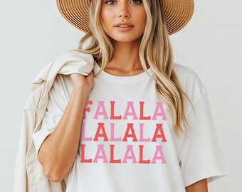 Falala Lalala Lalala Shirt - Bold Retro Funny Christmas Tshirt Sweatshirt Hoodie Holiday Carol Singing Vibes