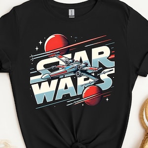 X Wing Starfighter Retro Star Wars Shirt, Red Planet Design Tee Or Sweatshirt, Gift For Sci Fi Fans, Disney Matching Shirt