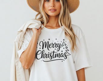 Merry Christmas Tree Shirt Funny Holiday Tee Hoodie Sweatshirt Gift for Christmas Lovers