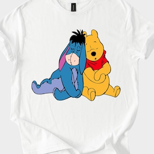 Sleeping Pooh and Eeyore Shirt Hoodie Sweatshirt, Disney Nap Time Graphic Tee, Cozy Cartoon Classic Friends Top