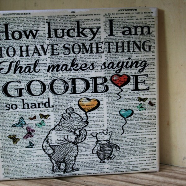 Winnie the Pooh Quote How Lucky Am I Etsy