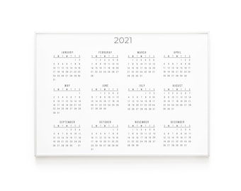 Pink 2021 A3 Poster Calendar 15/% OFF MULTI ORDERS!