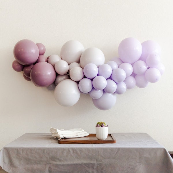 Soft Plum Balloon Garland Kit with Shades of Purple Plum Lavender Lilac Violet and Mauve for Birthday Party Baby Shower Bridal Shower