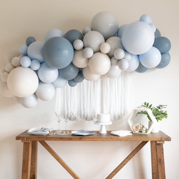 Cerulean Balloon Garland Kit with Shades of Blue for Birthday | Boy Baby Shower | Bachelor Party | Engagement Party | Wedding and More