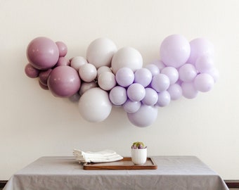 Soft Plum Balloon Garland Kit with Shades of Purple Plum Lavender Lilac Violet and Mauve for Birthday Party Baby Shower Bridal Shower