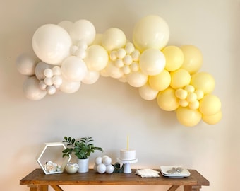 Banana Milk THICK Balloon Garland Kit with Soft Yellow for Easter | Sunshine Baby Shower | First Birthday | Bridal Shower | Cake Smash