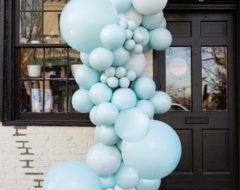 Monochrome Seafoam THICK Balloon Garland Kit with Seafoam Blue for Birthday Party Bridal  Shower Mint to Be or Nutcracker First Birthday